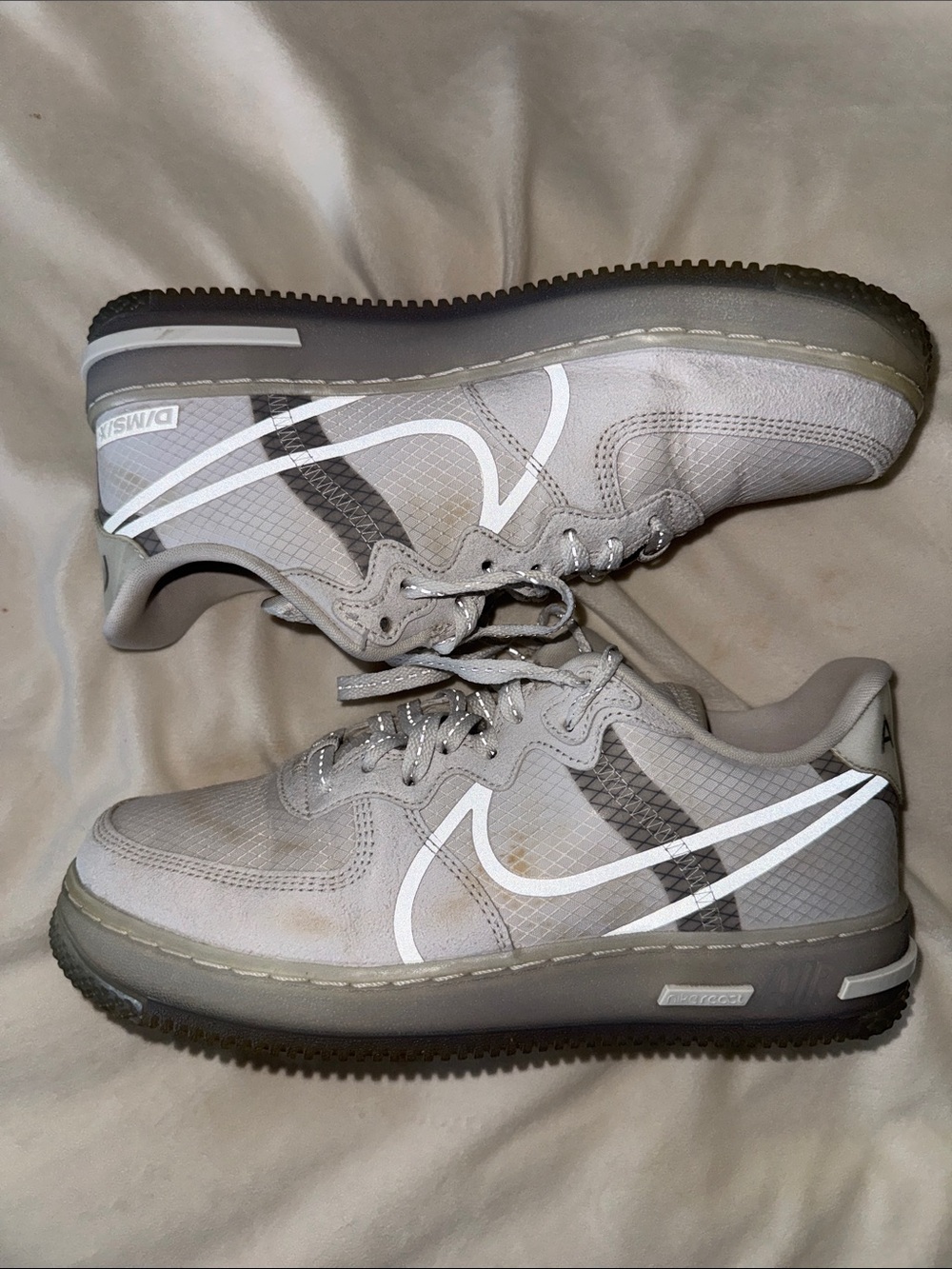 Nike Air Force 1 React in White Light Bone